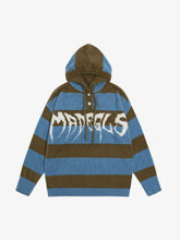 Hooded Striped Knit Sweater