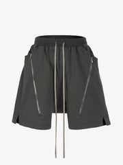 Retro Functional Zipper Slit Jort