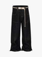 Cleanfit Buckle Belt Baggy Jeans