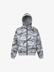 Camouflage Fleece Hooded Jacket
