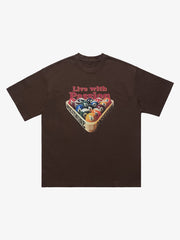 Retro Billiards Letter Print T-Shirt