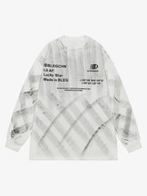 Hand Painted Graffiti Jersey Long Sleeve T-shirt