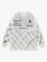 Hand Painted Graffiti Jersey Long Sleeve T-shirt