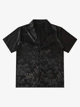 Leaves Pattern Black Vintage Shirts
