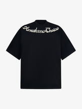 Retro Embroidery Beaded Letter Print T-shirt