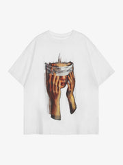 American Tide Loose Print Round Neck T-shirt