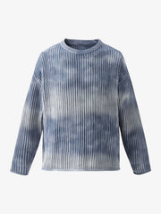 Gradient Ombre Knit Crew Neck Sweater
