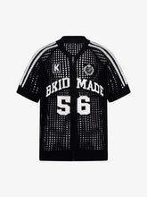 Mesh Zip-Up Sports Jersey Short Sleeve Shirt