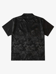 Leaves Pattern Black Vintage Shirts