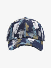 Distressed Abstract Print Baseball Cap
