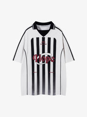 Jersey Print Short-Sleeve Polo Shirt