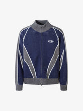 Retro Contrast Color Cardigan Knitted Sweater