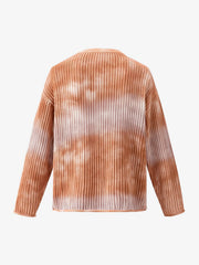 Gradient Ombre Knit Crew Neck Sweater