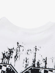 Retro Graffiti Lettering Short Sleeve T-shirt