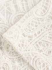 Exquisite Floral Embroidered Short-Sleeve Shirt