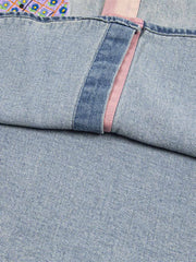 Embroidered Patch Denim Shirt