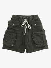 Heavy Tie Dye Multi Pockets Washed Shorts