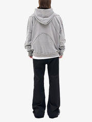 Washed Splicing Hoodie