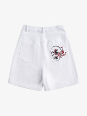 Graffiti Art Denim Shorts