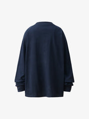 Splatter Eyelet Studded Long Sleeve T-shirt