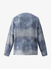 Gradient Ombre Knit Crew Neck Sweater