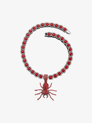 Punk Style Red Spider Cuban Necklace