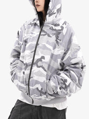 Camouflage Fleece Hooded Jacket