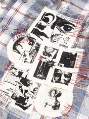 Retro Cleanfit Patch Embroidered Plaid Shirt