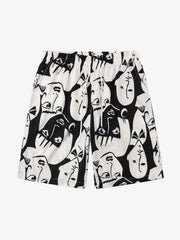 Multi-Face Print Summer Short Set