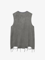 Vintage Necklace Star Print Hip-Hop Tank Top