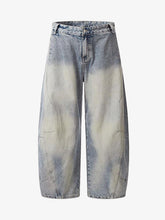 Distressed Baggy Barrel Jeans