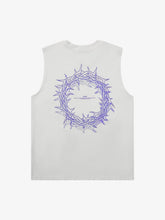 Thorn Ring Retro Font Street Rap Sleeveless Vest