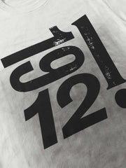 Heavy Washed Distressed Dirty Print Letter T-shirt