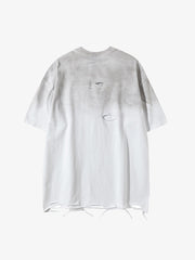 Tie -Dye Tattered Edge Necklace T-shirt