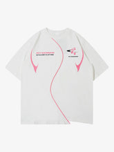 High Street Motorcycle Print Asymmetric T-shirt