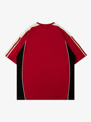 Color-Blocked Strip Racing T-shirt