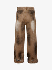 Street Ripped Dirty Dye Jeans