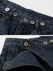 Irregular Waist Wide Leg Jeans