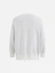Jacquard Thorns Tassel Sweater