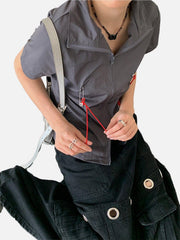 Lanyard Zipper Tee