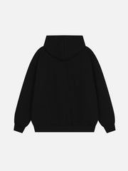 Lazy Style Letter Embroidery Hoodie