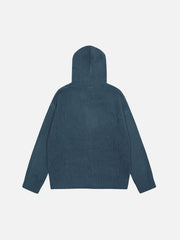 Lettering Print Zip-Up Hoodie