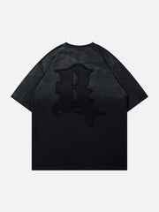 Letters Graphic Vintage Tee