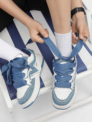 Lightning Collision Color Splicing Board Shoes