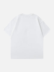 Loose American Fuzzy Fun Printed T-Shirt