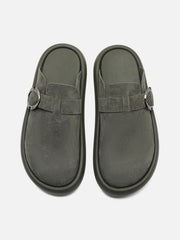 Matte Suede Handmade Closed Toe Half-Slip Birkenstock Shoes