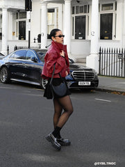 Metal Buckle Faux Leather Jacket