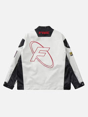 Motorcycle PU Leather Stitching Racing Jacket