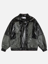 Patchwork Faux Leather Jacket