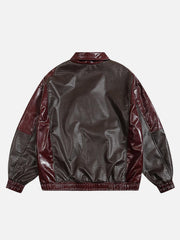 Patchwork Faux Leather Jacket